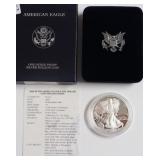 2000 PROOF SILVER EAGLE W BOX PAPERS