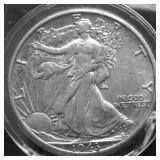 1943 D WALKING HALF DOLLAR XF