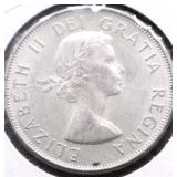 1964 CANADA SILVER 50 CENTS AU