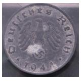 1944 NAZI GERMANY 10 PHENNIG VG