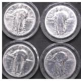 4 SILVER QUARTERS