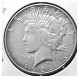 1923 S PEACE DOLLAR   VF