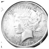 1925 PEACE DOLLAR VF