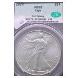 2024 CAC MS70 SILVER EAGLE