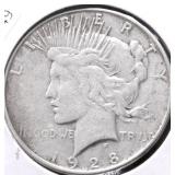 1928 S PEACE DOLLAR VF
