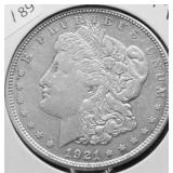 1921 D MORGAN DOLLAR XF