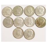 10 40 % SILVER HALF DOLLARS