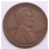 1909 VDB LINCOLN CENT XF