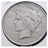 1923 PEACE DOLLAR VF