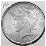 1924 PEACE DOLLAR AU