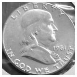 1961 CHOICE BU FRANKLIN HALF DOLLAR