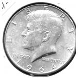 1964 D CHOICE BU KENNEDY HALF DOLLAR