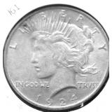 1924 PEACE DOLLAR XF