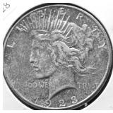 1923 S PEACE DOLLAR XF