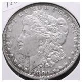 1890 O MORGAN DOLLAR AU