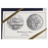 2019 BROOKGREEN GARDENS MEDAL W BOX PAPERS