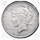 1923 D PEACE DOLLAR VF
