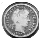 1892 BARBER DIME G
