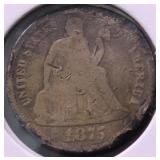1875 SEATED DIME G