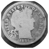 1896 BARBER DIME G