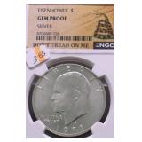 GEM PROOF SILVER IKE DOLLAR