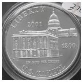 US CAPITOL SILVER DOLLAR GEM