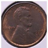1939 D GEM RB LINCOLN CENT