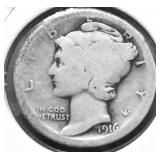 1916 MERCURY DIME G