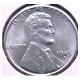 1943 D CHOICE BU LINCOLN CENT