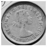 1960 AUSTRALIA SILVER 6 PENCE AU