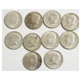 10 40 % SILVER HALF DOLLARS