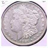 1921 D MORGAN DOLLAR XF