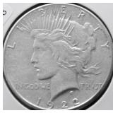 1922 S PEACE DOLLAR XF