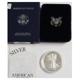 2002 PROOF SILVER EAGLE W BOX PAPERS