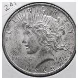 1922 PEACE DOLLAR XF