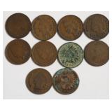 10 INDIAN HEAD CENTS