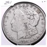 1921 MORGAN DOLLAR VG