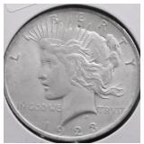 1923 PEACE DOLLAR AU