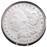 1921 D MORGAN DOLLAR XF