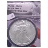 2023 ANACS MS70 SILVER EAGLE