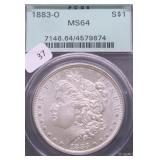 1883 O PCGS MS64 MORGAN DOLLAR