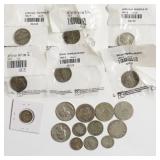 GROUP OF SILVER COINS