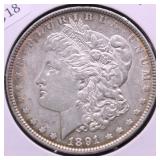 1921 MORGAN DOLLAR AU