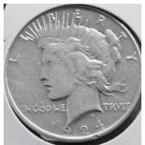 1924 PEACE DOLLAR XF
