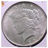 1922 CHOICE BU PEACE DOLLAR