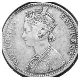 1889 INDIAN RUPEE XF