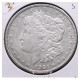 1921 S MORGAN DOLLAR XF