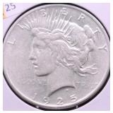 1925 PEACE DOLLAR XF