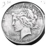 1926 D PEACE DOLLAR VF