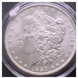 1887 CHOICE BU MORGAN DOLLAR